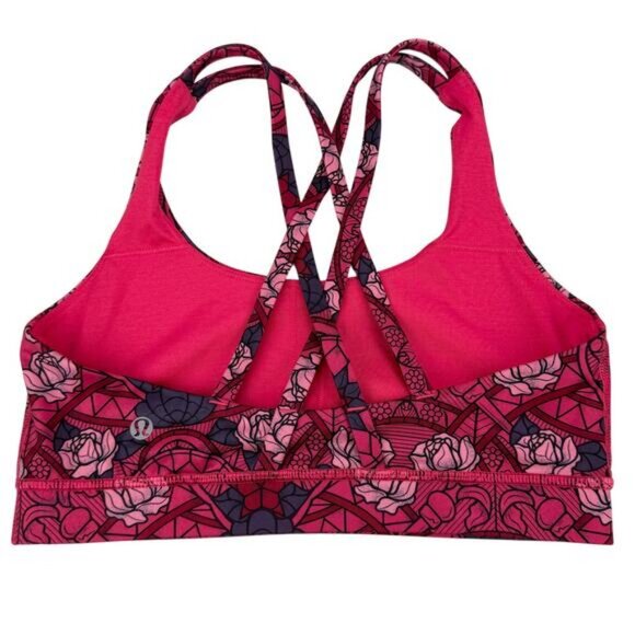 LULULEMON Energy Bra Size 6 Prisma Multi Guava Lava Boom Juice - Picture 6 of 7